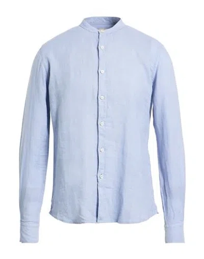 Xacus Man Shirt Light Blue Size 16 Linen