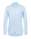 Xacus Man Shirt Light Blue Size 17 ½ Cotton, Polyamide, Elastane