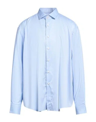 Xacus Light Slim-fit Twill Active Shirt In Blue