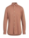 Xacus Man Shirt Light Brown Size 16 Polyamide, Elastane