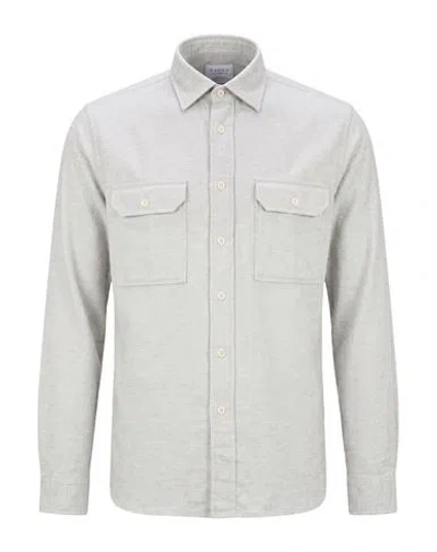 Xacus Man Shirt Light Grey Size 15 ½ Cotton In Neutral