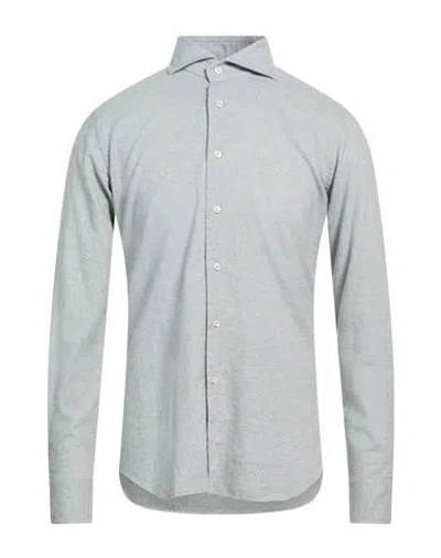 Xacus Man Shirt Light Grey Size 15 ½ Cotton, Elastane In Gray