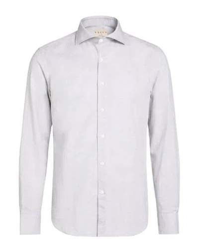 Xacus Man Shirt Light Grey Size 15 ¾ Lyocell, Cotton, Wool In Gray