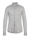 Xacus Man Shirt Light Grey Size 16 ½ Cotton, Lyocell In Gray