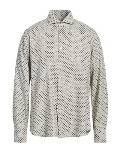 Xacus Man Shirt Light Grey Size 17 Cotton In Gray