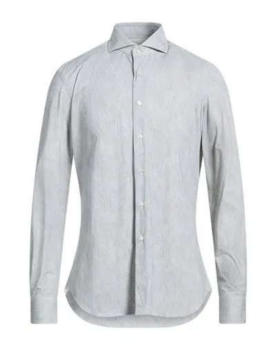 Xacus Man Shirt Light Grey Size 17 ½ Polyamide, Elastane In Gray