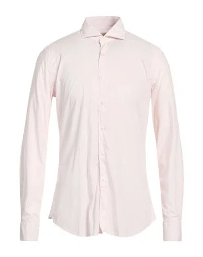 Xacus Man Shirt Light Pink Size 16 Linen