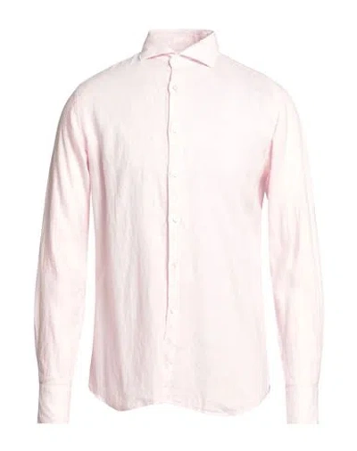 Xacus Man Shirt Light Pink Size 16 Linen