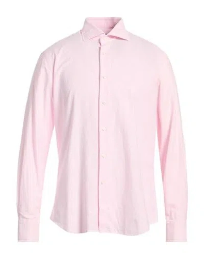 Xacus Man Shirt Light Pink Size 16 Linen