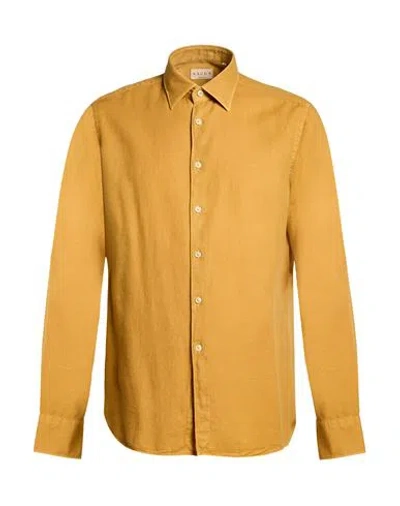 Xacus Man Shirt Marigold Size 15 ½ Cotton In Yellow