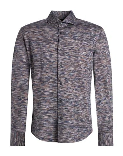 Xacus Man Shirt Midnight Blue Size 15 ½ Cotton In Multi