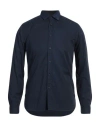 Xacus Man Shirt Midnight Blue Size 16 Cotton In Blue