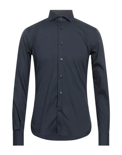Xacus Man Shirt Midnight Blue Size 15 ½ Cotton, Polyamide, Elastane