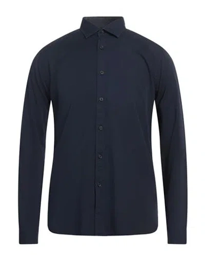 Xacus Man Shirt Midnight Blue Size 16 Cotton