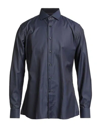 Xacus Man Shirt Midnight Blue Size 17 Cotton