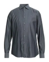Xacus Man Shirt Midnight Blue Size 17 ½ Cotton In Gray