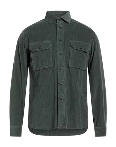 Xacus Man Shirt Military Green Size 15 ½ Cotton
