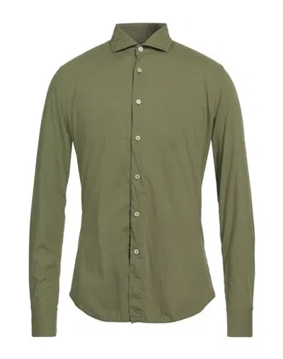 Xacus Man Shirt Military Green Size 16 Cotton