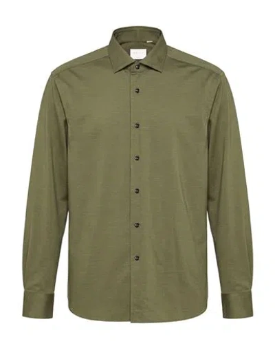 Xacus Man Shirt Military Green Size 17 ½ Polyamide, Elastane