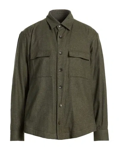 Xacus Man Shirt Military Green Size L Cotton