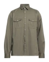 Xacus Man Shirt Military Green Size S Cotton In Green
