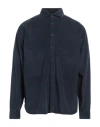 Xacus Man Shirt Midnight Blue Size 16 Cotton In Blue