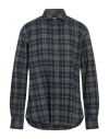 Xacus Man Shirt Navy Blue Size 17 Cotton In Navy Blue