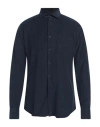 Xacus Man Shirt Midnight Blue Size 16 Cotton In Blue