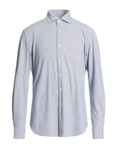 Xacus Man Shirt Navy Size 16 ½ Polyamide, Elastane In Blue
