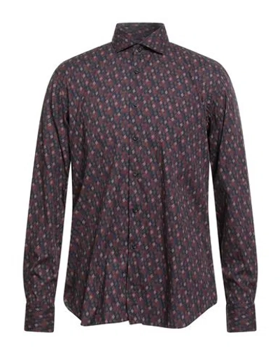 Xacus Man Shirt Navy Size 17 ½ Cotton In Blue