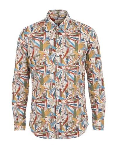Xacus Man Shirt Off White Size 15 ½ Cotton In Multi