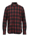 Xacus Man Shirt Red Size 17 Cotton In Red