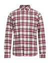 Xacus Man Shirt Red Size 17 Cotton In Red