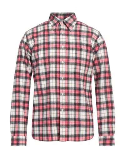 Xacus Man Shirt Red Size 17 Cotton