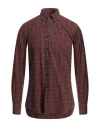 Xacus Man Shirt Rust Size 16 Cotton In Red