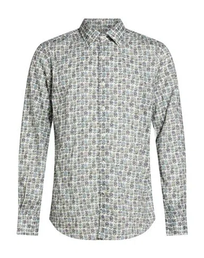 Xacus Man Shirt Sage Green Size 15 ¾ Cotton In Gray