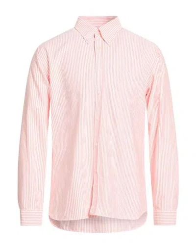 Xacus Man Shirt Salmon Pink Size 16 Cotton