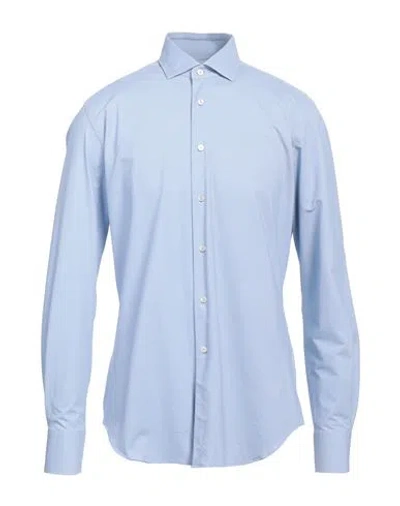 Xacus Man Shirt Sky Blue Size 16 Polyamide, Elastane