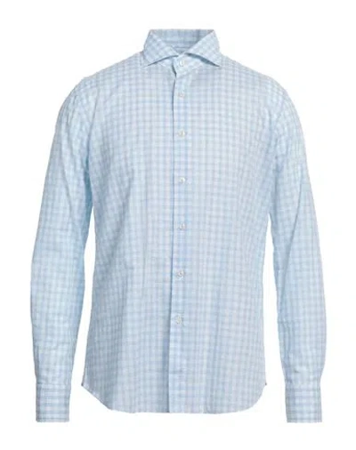 Xacus Man Shirt Sky Blue Size 15 ¾ Cotton, Linen