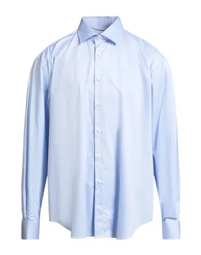 Xacus Man Shirt Sky Blue Size 36 Cotton