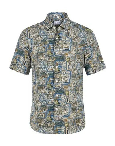 Xacus Man Shirt Slate Blue Size 15 ½ Cotton In Multi
