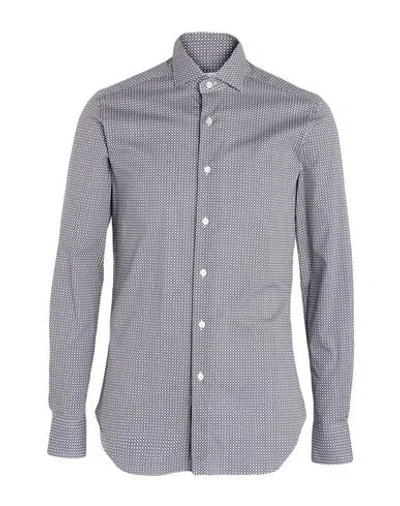 Xacus Man Shirt Slate Blue Size 15 ¾ Cotton, Elastane In Gray