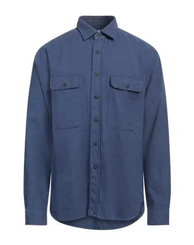 Xacus Man Shirt Slate Blue Size 17 Cotton