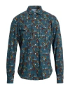 Xacus Man Shirt Slate Blue Size 17 ½ Cotton In Blue