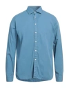 Xacus Man Shirt Slate Blue Size 17 Cotton