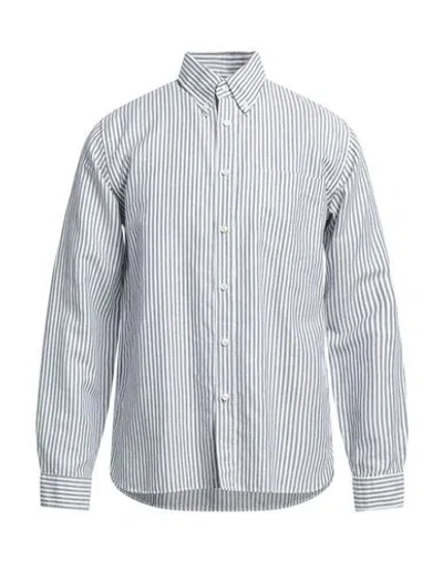 Xacus Man Shirt Slate Blue Size 17 ½ Cotton, Hemp
