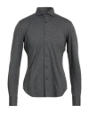 Xacus Man Shirt Charcoal Size 14 ½ Polyamide, Elastane In Grey