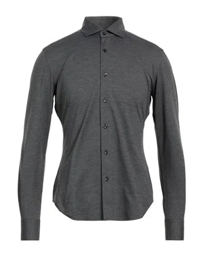 Xacus Man Shirt Charcoal Size 14 ½ Polyamide, Elastane In Grey