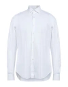 Xacus Man Shirt White Size 16 ½ Cotton, Polyamide, Elastane In Red
