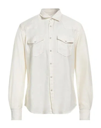 Xacus Man Shirt White Size 16 Linen, Polyester, Cotton